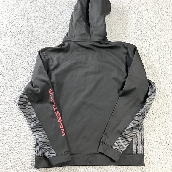 Rudis Hoodie Mens Small Black Wrestling Hex Logo Graphic Pullover Fleece - Picture 6 of 7